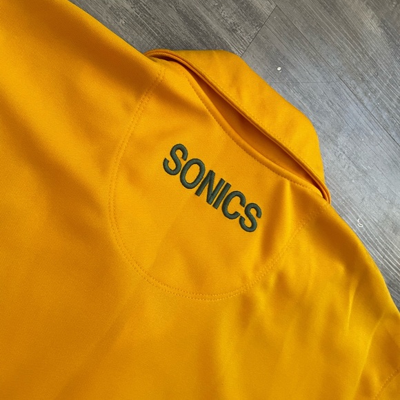 Vintage Seattle Sonics Basketball Warmup Jersey Authentic Sewn Nike Supersonics - Picture 9 of 14